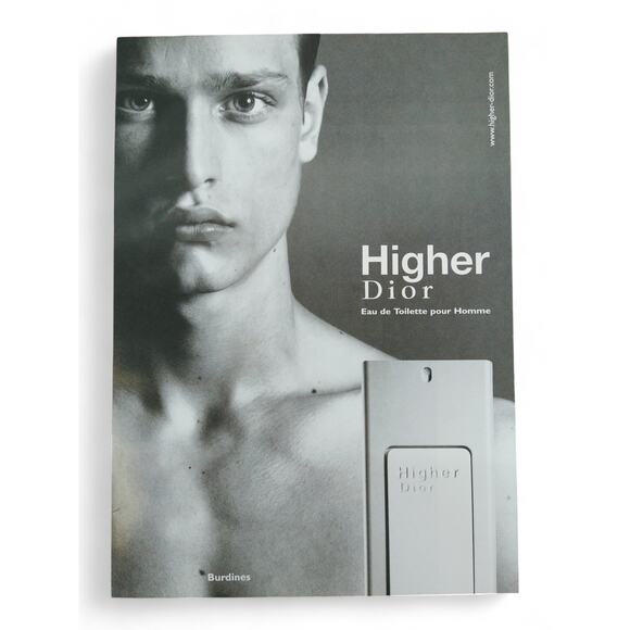2001 Dior Higher Print Ad Shirtless Man Serious Expression Y2K Cologne - Picture 1 of 11